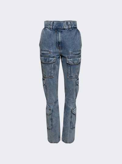 Givenchy Blue Bellows Pocket Jeans In 452-light Blue