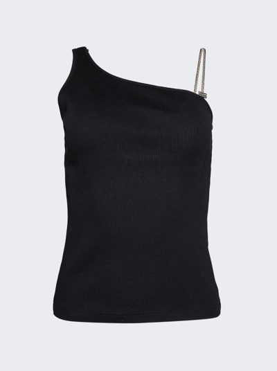 Shop Givenchy One Shoulder 4g Chain Top In Black