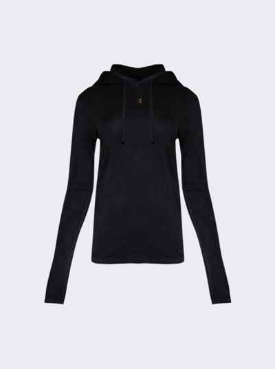 Shop Givenchy Fitted Hoodie In Faded Black