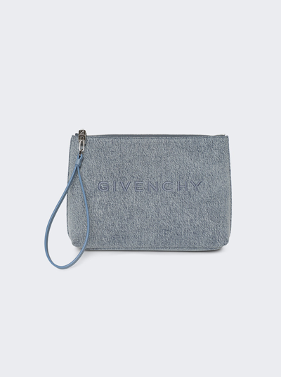 Shop Givenchy Travel Pouch In Denim Blue