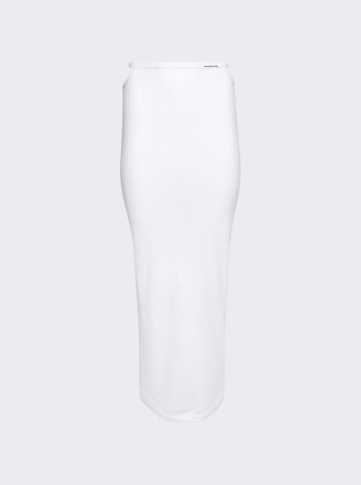Shop Alexander Wang T G String Floor Length Skirt In White