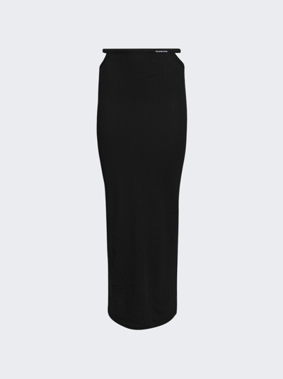 Shop Alexander Wang T G String Floor Length Skirt In Black