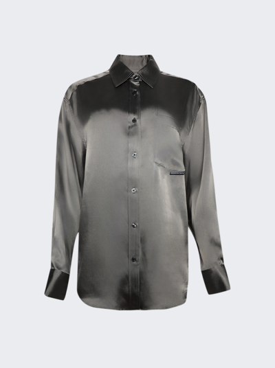 Shop Alexander Wang T Button Up Boyfrined Shirt