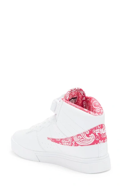 Shop Fila Vulc 13 Sneaker In White/ Pink/ Safety