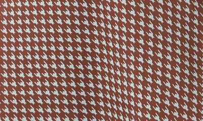 Vero Moda Oli Belinda Houndstooth Check Skirt In Chocolate Fondant