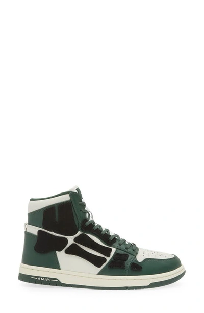 Amiri Men's Skel Leather And Suede High-top Sneakers In Green