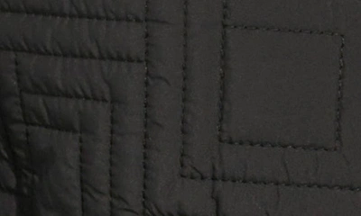 Shop Karl Lagerfeld Geo Quilt Peplum Jacket In Black
