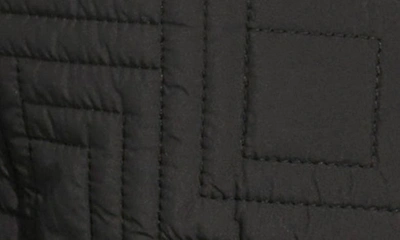 Karl Lagerfeld Geo Quilt Peplum Jacket In Black