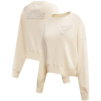 Shop Pro Standard Cream St. Louis Blues Neutral Pullover Sweatshirt