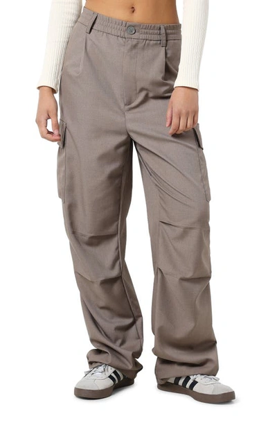 Shop Noisy May Madeline Rica Low Rise Cargo Pants In Fossil