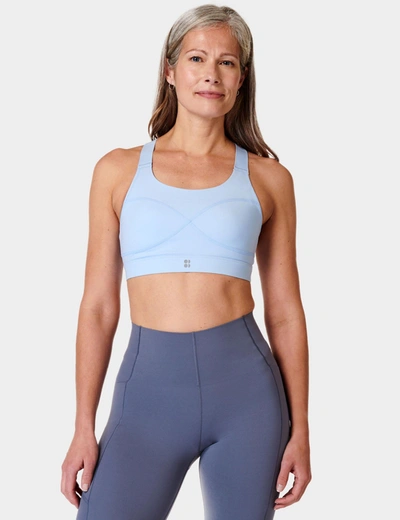 Shop Sweaty Betty Power Medium Support Sports Bra In Blue