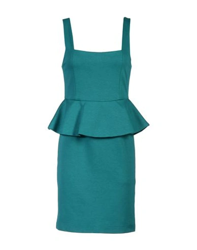 Alice And Olivia Short Dresses In Deep Jade