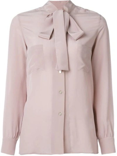 Golden Goose Pussy Bow Shirt In Pastel Pink
