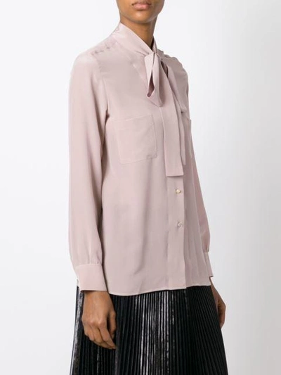 Shop Golden Goose Pussy Bow Shirt In Pink
