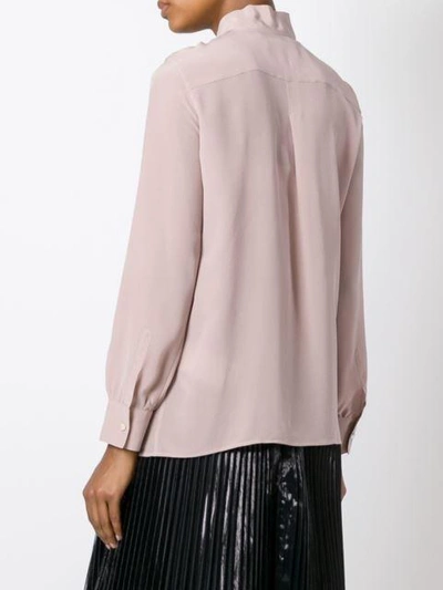 Shop Golden Goose Pussy Bow Shirt In Pink