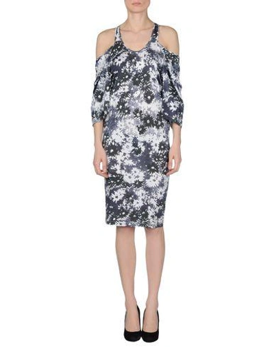 Shop Stella Mccartney Knee-length Dresses In Dark Blue
