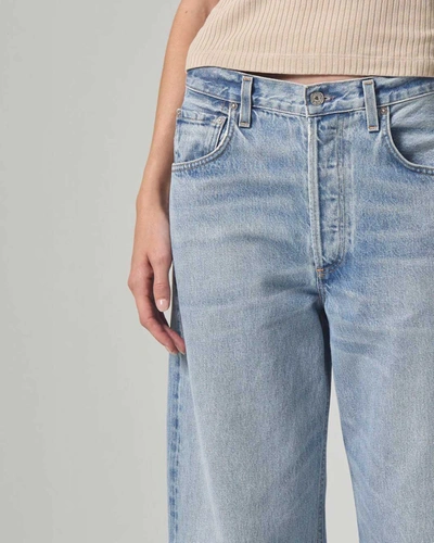 Shop Citizens Of Humanity Ayla Baggy Cuffed Crop In Light Wash Denim
