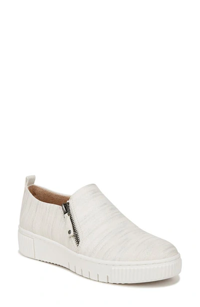 Shop Soul Naturalizer Turner Perforated Slip-on Sneaker In White Metallic Faux Leather