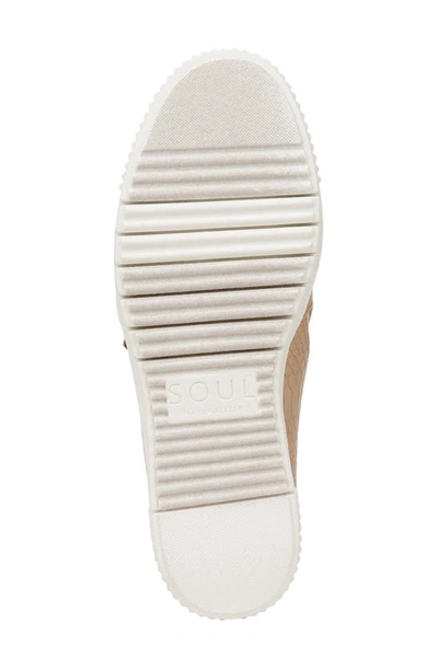 Shop Soul Naturalizer Turner Perforated Slip-on Sneaker In Beige Croco Faux Leather
