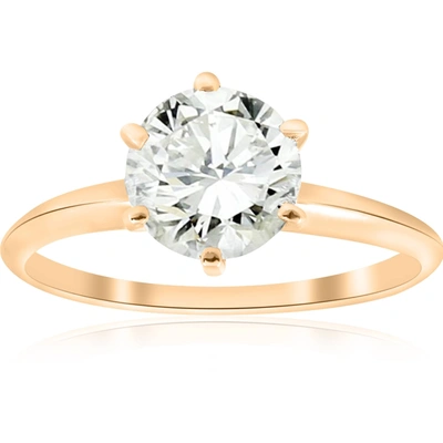 Pompeii3 14k Yellow Gold 1 1/2ct Round Solitaire Diamond Engagement Ring Lab Grown In Multi