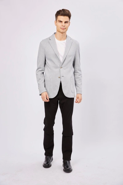 Luchiano Visconti Leo Baby Blue Knit Sportcoat In Blue
