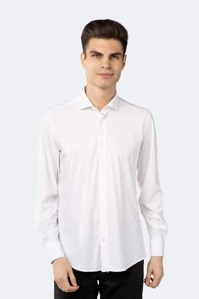 Shop Luchiano Visconti Leo White Solid Shirt