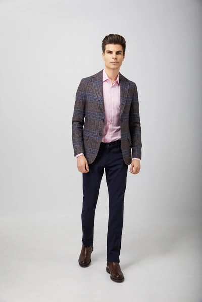Luchiano Visconti Contrast Wool Sportcoat In Multi