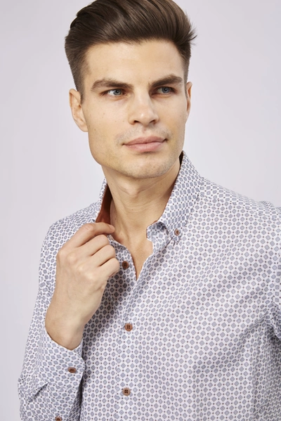 Luchiano Visconti Leo Multicolor Shape Shirt In Multi
