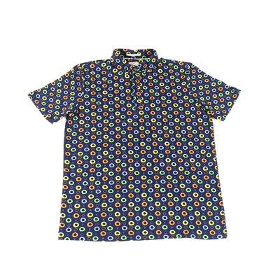 Luchiano Visconti Leo Navy With Multicolor Rings Polo In Multi