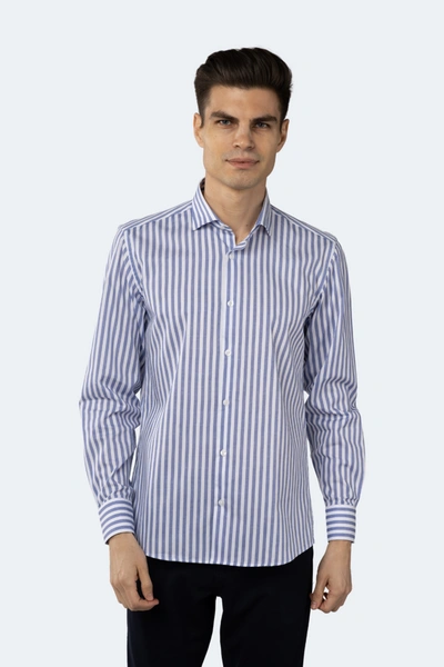 Luchiano Visconti Leo Woven Circle Jacquard Shirt In Multi