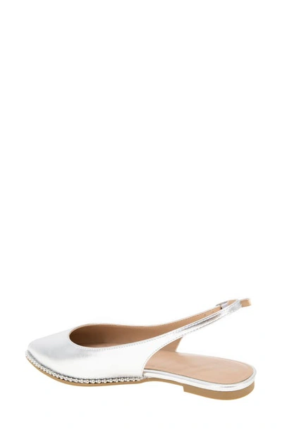 Bcbgeneration Valerie Slingback Pointed Toe Flat In Silver