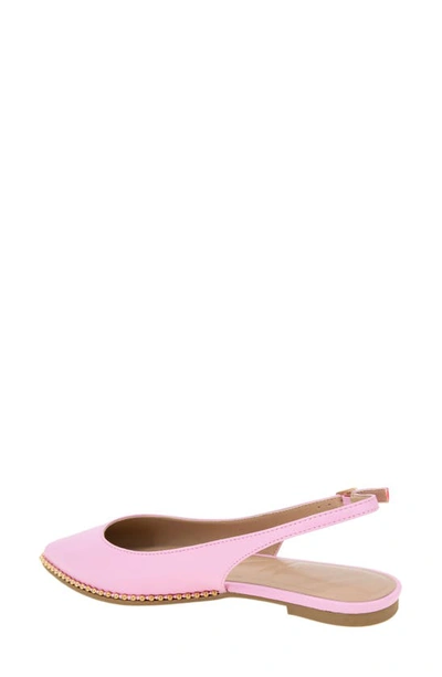 Shop Bcbgeneration Valerie Slingback Pointed Toe Flat In Peony