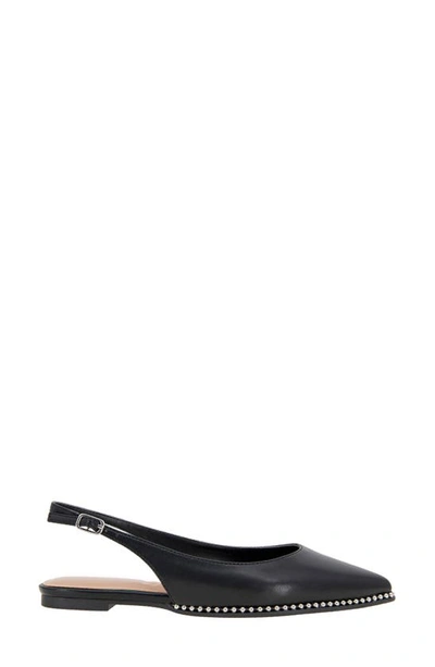 Bcbgeneration Valerie Slingback Pointed Toe Flat In Black