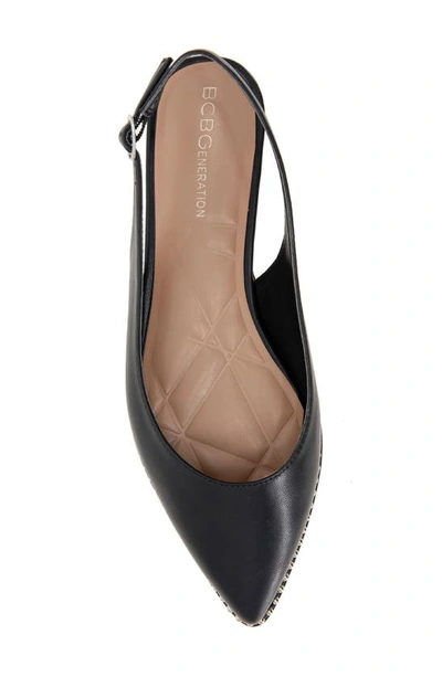 Bcbgeneration Valerie Slingback Pointed Toe Flat In Black