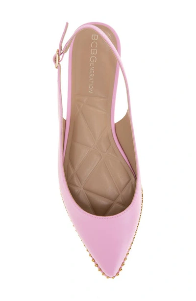 Shop Bcbgeneration Valerie Slingback Pointed Toe Flat In Peony