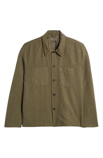 Shop Officine Generale Harrison Shirt Jacket In Olive Night