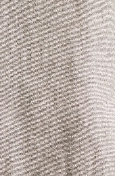 Brunello Cucinelli Metallic Linen Single-breasted Blazer Jacket In Brown Grey
