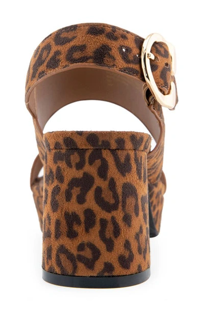 Shop Aerosoles Camera Platform Sandal In Leopard Fabric Suede
