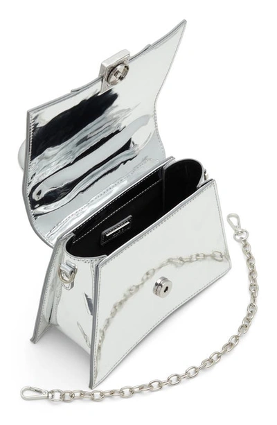 Shop Aldo Kindraxx Metallic Faux Leather Top Handle Bag In Silver