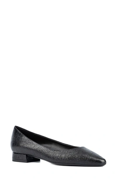 Shop Aquatalia Penina Pointed Toe Flat In Black