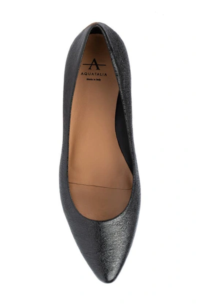 Shop Aquatalia Penina Pointed Toe Flat In Black