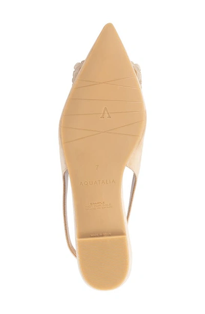 Shop Aquatalia Janetta Slingback Pointed Toe Flat In Almond