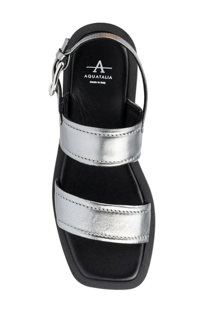 Shop Aquatalia Joni Slingback Sandal In Silver