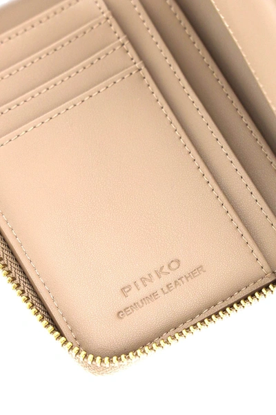 Shop Pinko Leather Zip Around Wallet