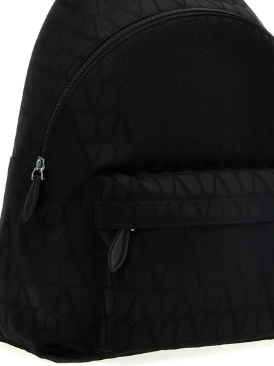 Shop Valentino Toile Iconographe Backpacks Black
