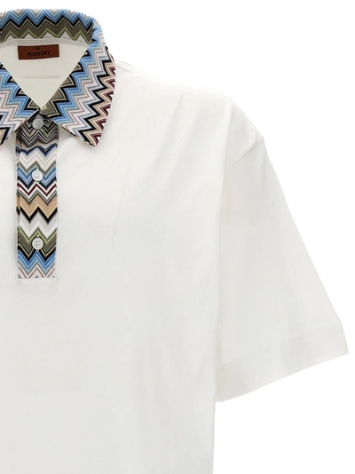 Shop Missoni Zigzag Collar  Shirt Polo White