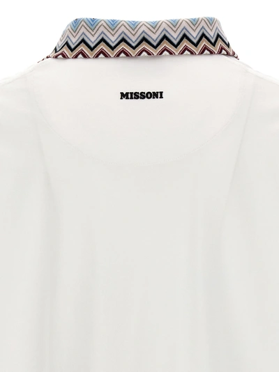 Shop Missoni Zigzag Collar  Shirt Polo White