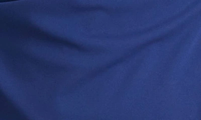 Shop Halston Zaria Asymmetric Neck Matte Jersey Jumpsuit In Twilight