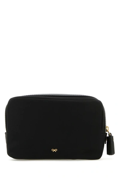 Shop Anya Hindmarch Woman Black Nylon Important Thing Pouch