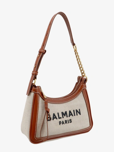 Shop Balmain Woman B-army Woman Brown Handbags